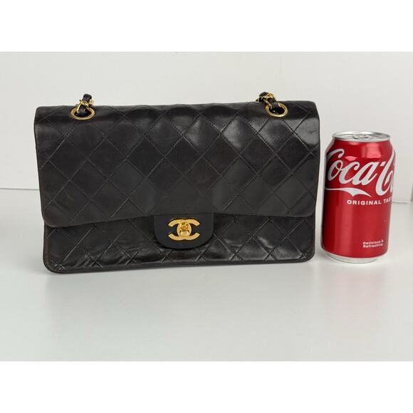 Chanel Vintage Classic Double Flap Bag Quilted Black Leather - Picture 5 of 16